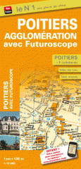 Poitiers agglomération avec Futuroscope. 1/13 000