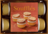 Coffret Soufflés. 1 livre et 4 charmants ramequins à pois