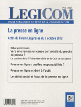 Legicom N° 46/2011/1
La presse en ligne