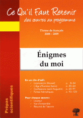 Ce Qu'il Faut Retenir des oeuvres au programme Enigmes du moi. Musset-Lorenzaccio; Leiris-L'Age d'homme; Saint Augustin