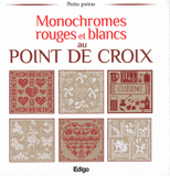 Monochromes rouges et blancs au point de croix