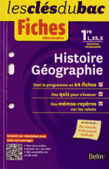 Histoire géographie 1e L, ES, S. Fiches détachables
