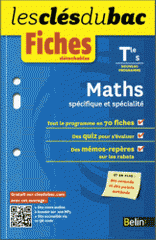 Maths Tle S spécifique et spécialité. Fiches détachables