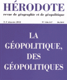 Hérodote N° 146-147, 3e-4e tr
La géopolitique, des géopolitiques