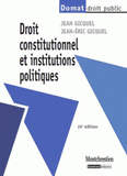 Droit constitutionnel et institutions politiques
25e edition