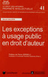 Les exceptions à usage public en droit d'auteur