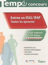 Entrée IFAS / IFAP. Toutes les épreuves