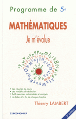 Mathématiques, je m'évalue. Programme de 5e
2e édition