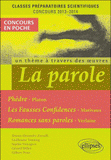 La parole, un thème à travers des oeuvres. Phèdre, Platon ; Les Fausses confidences, Marivaux ; Romances sans paroles, Verlaine