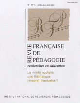 Revue française de pédagogie N° 171, Avril, mai,
La mixité scolaire, une thématique (encore) d'actualité ?