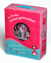 Coffret Le jeu des vrais princesses. Un jeu de cartes, une couronne, un livre