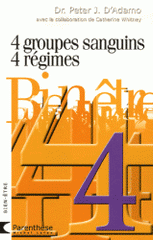 4 Groupes sanguins, 4 régimes