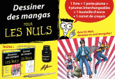 Dessiner des mangas pour les nuls. Coffret 1 livre, 1 porte-plume, 4 plumes interchangeables, 1 bouteille d'encre et 1 carnet de croquis