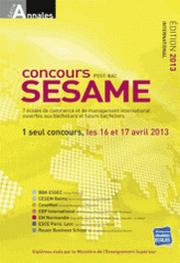 Concours SESAME. Annales, sujets et corrigés officiels
Edition 2013