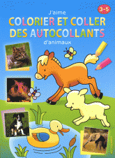 J'aime colorier et coller des autocollants