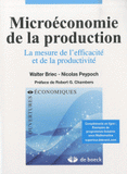 Microéconomie de la production. La mesure de l'efficacité et de la productivité