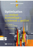 Optimisation pour l'analyse économique et les sciences de gestion