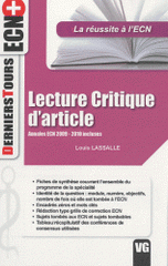 Lecture critique d'article. Annales ecn 2009/2010 incluses