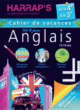 Anglais de la 4e à la 3e. Cahier de vacances 100% jeux