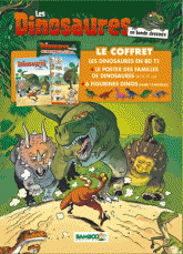 Les dinosaures en bande dessinée Tome 1
Coffret, 1 BD, 1 poster et 6 figurines