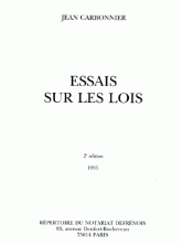 ESSAIS SUR LES LOIS. 2ème édition 1995