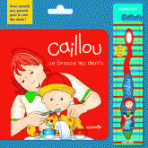 Caillou se brosse les dents. Avec 1 brosse à dents