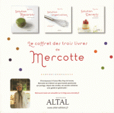 Le coffret des trois livres de Mercotte. Solution macarons ; Solution organisation ; Solution desserts pas à pas