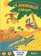 4 animaux d'Afrique. Livre de pliage